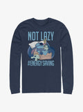 Disney Lilo Stitch Not Lazy Energy Saving Long-Sleeve T-Shirt T-Shirt | Best-Selling Design | Must-Have Style