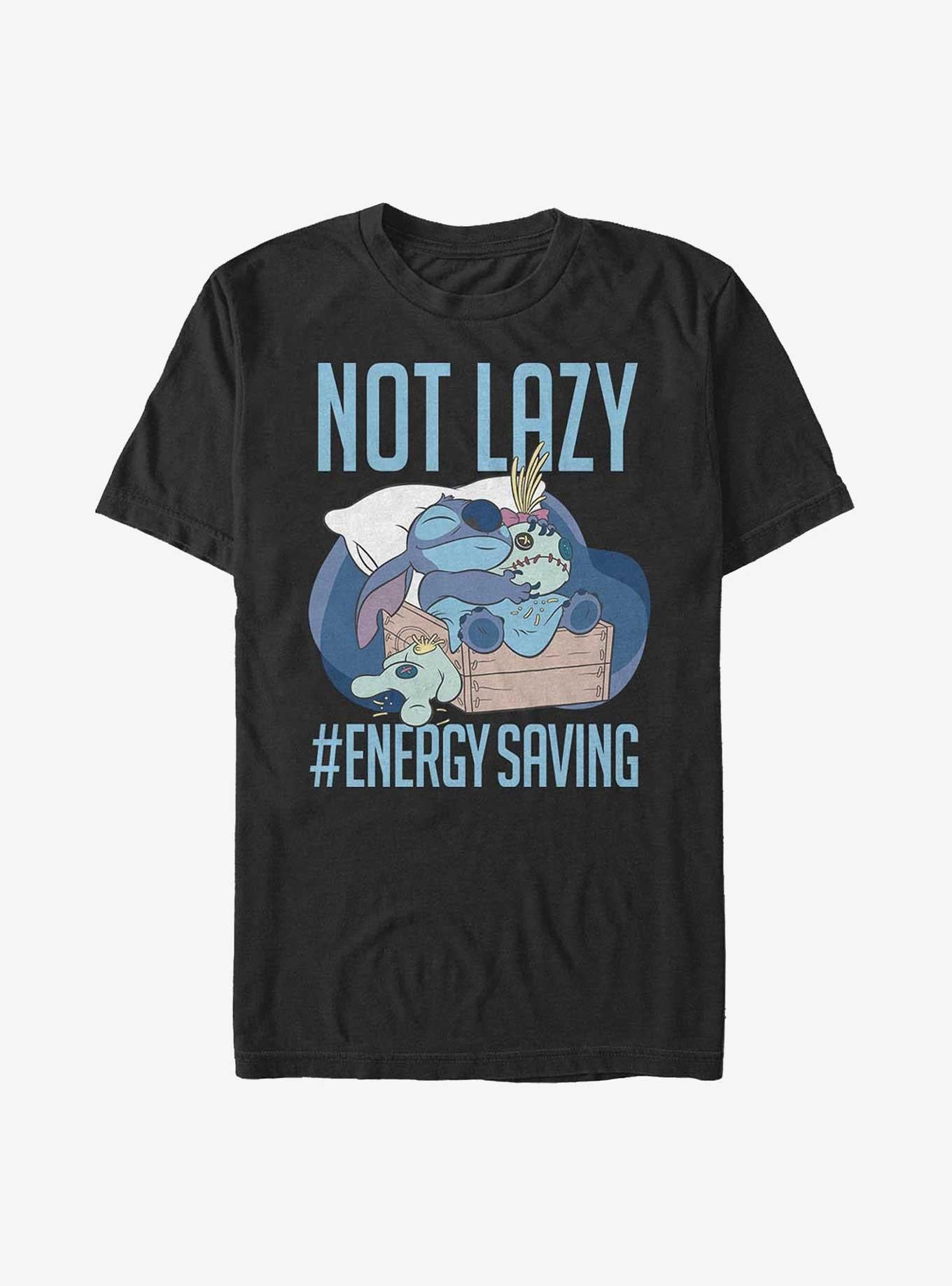 Disney Lilo Stitch Not Lazy Energy Saving T-Shirt T-Shirt | Top Trending Artwork | Great Gift Idea