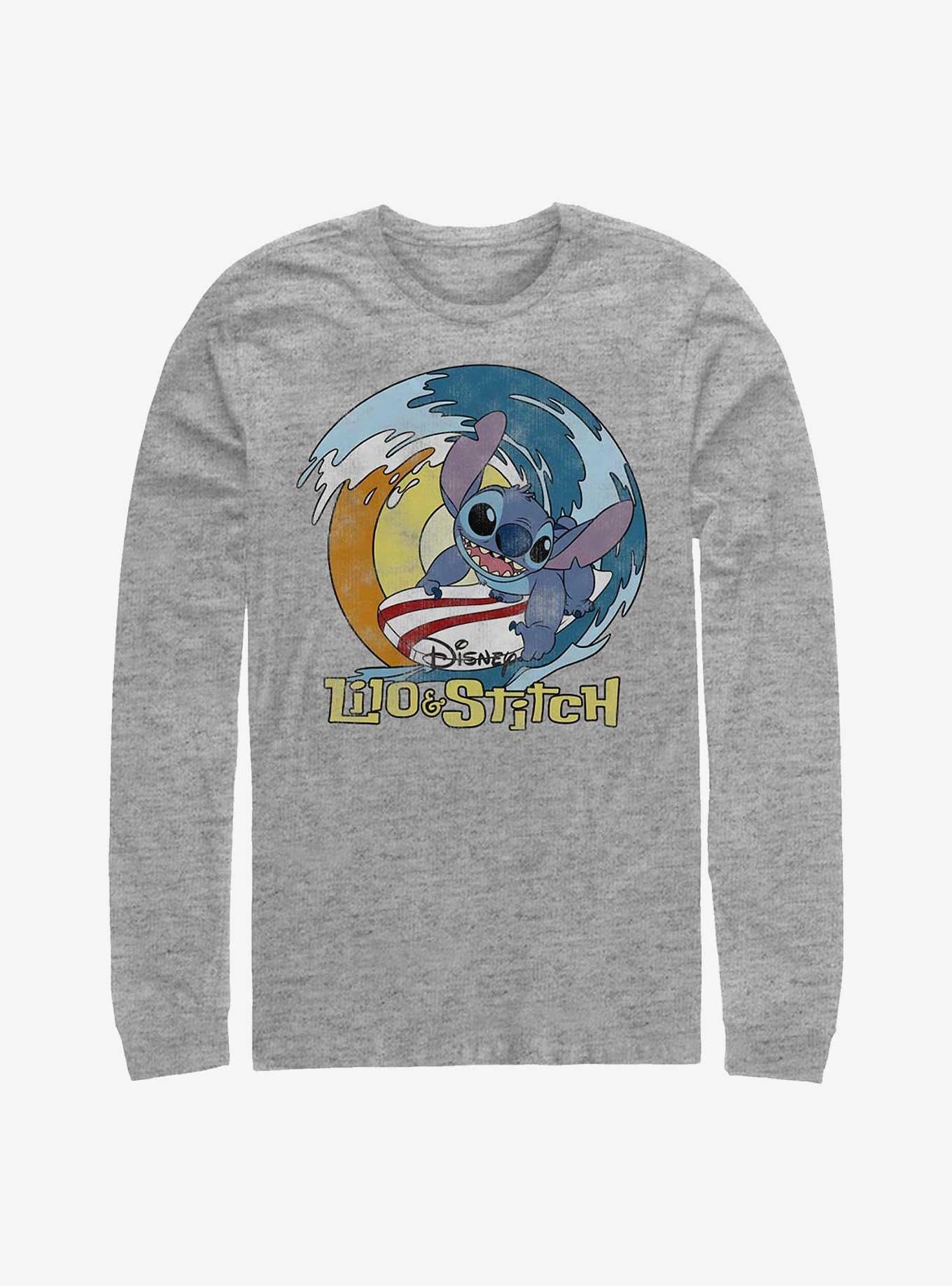 Disney Lilo Stitch Catch A Wave Long-Sleeve T-Shirt T-Shirt | High-Quality Print | High Demand Item