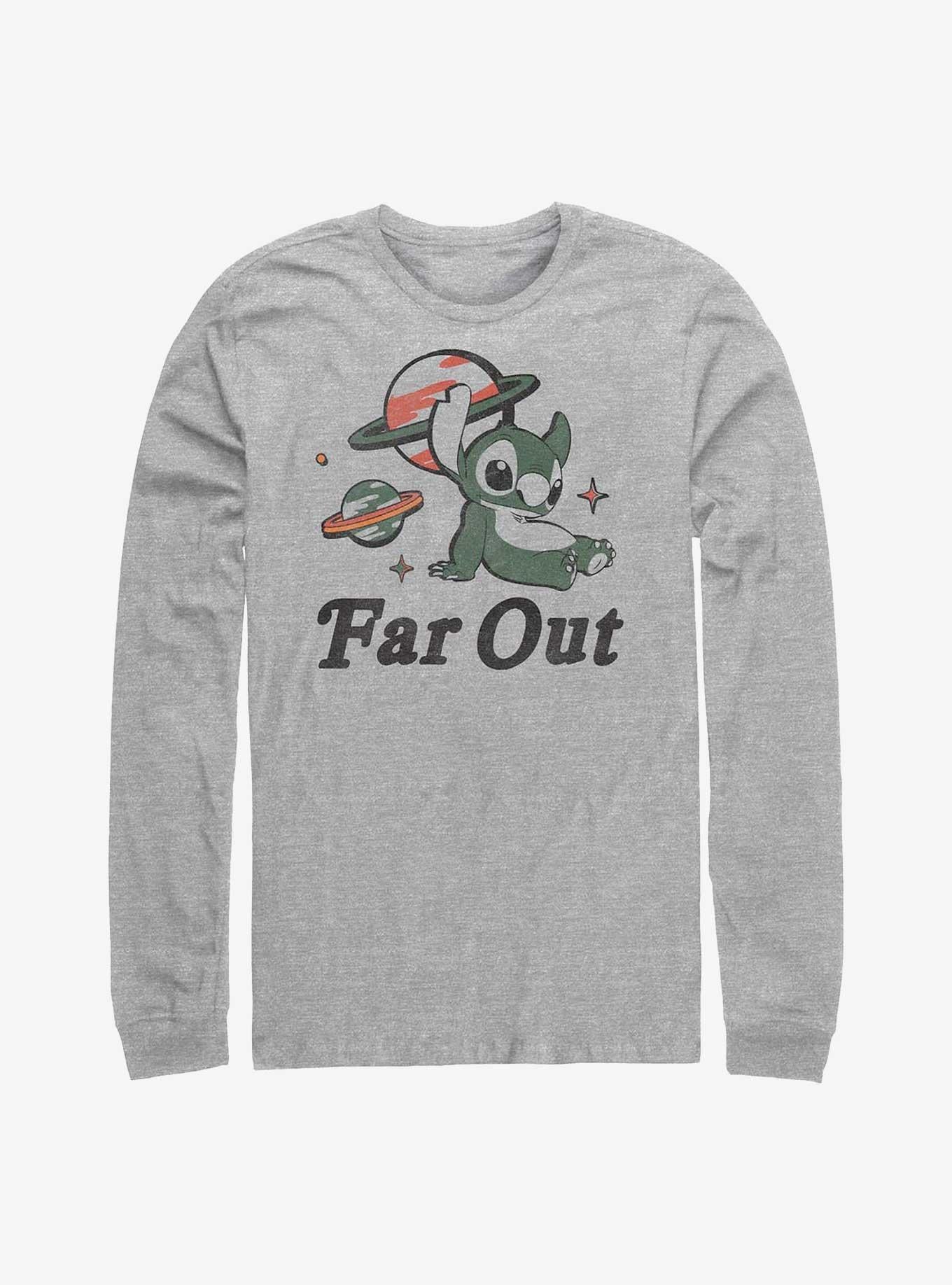 Disney Lilo Stitch Far Out Stitch Long-Sleeve T-Shirt T-Shirt | Trending Streetwear Style | Must-Have Style
