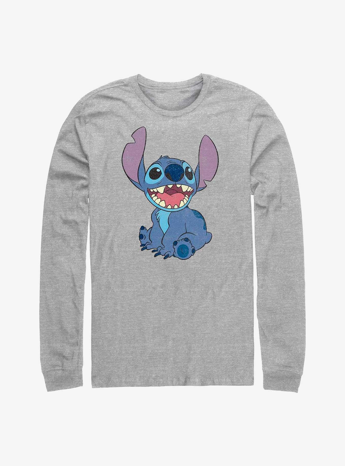 Disney Lilo Stitch Happy Stitch Long-Sleeve T-Shirt T-Shirt | Fan Favorite Style | High Demand Item