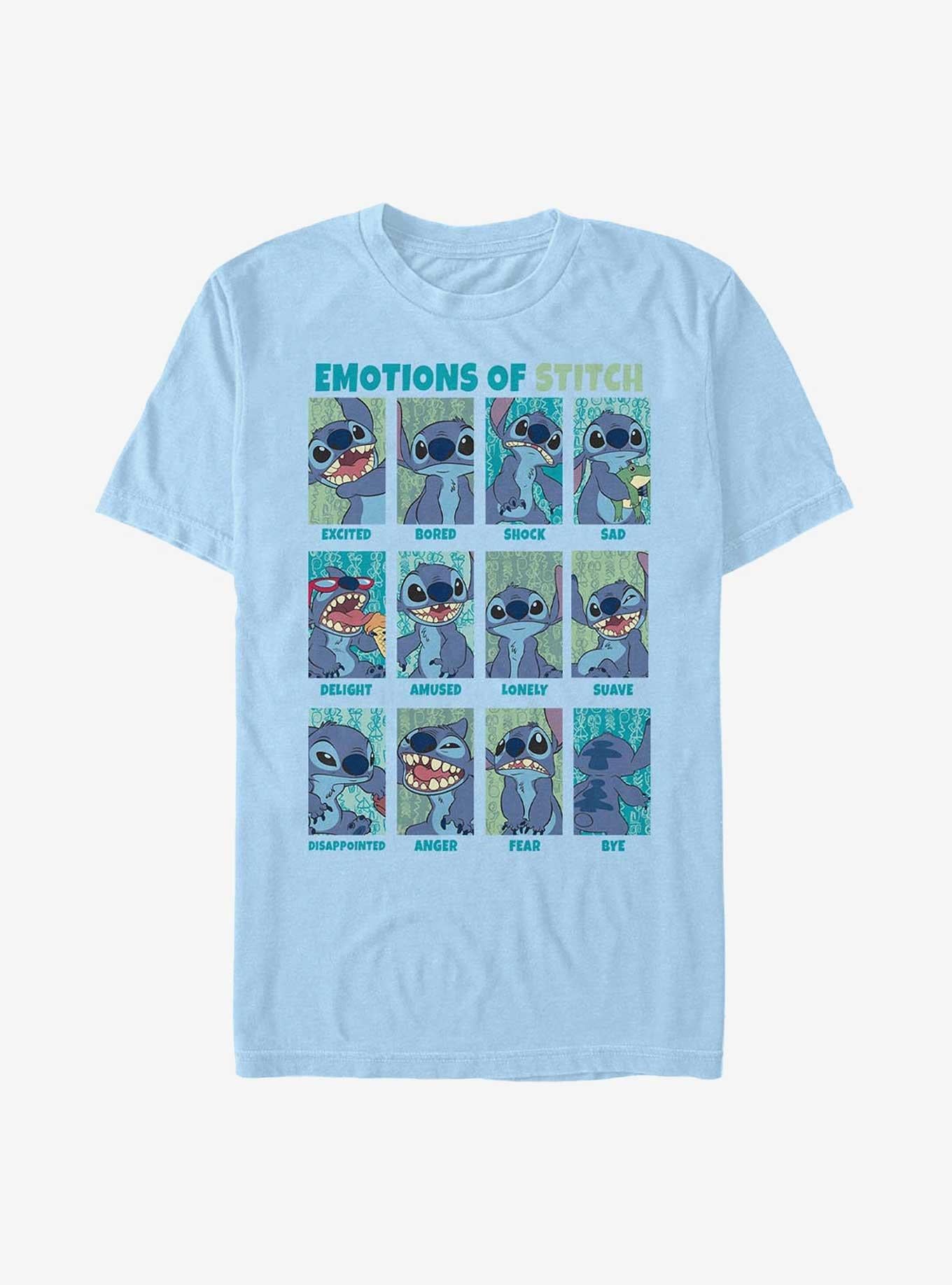 Disney Lilo Stitch Emotions Of Stitch T-Shirt T-Shirt | Bold Graphic Edition | Must-Have Style
