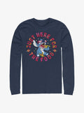 Disney Lilo Stitch Just Here For The Food Long-Sleeve T-Shirt T-Shirt | Streetwear Vibe | Must-Have Style