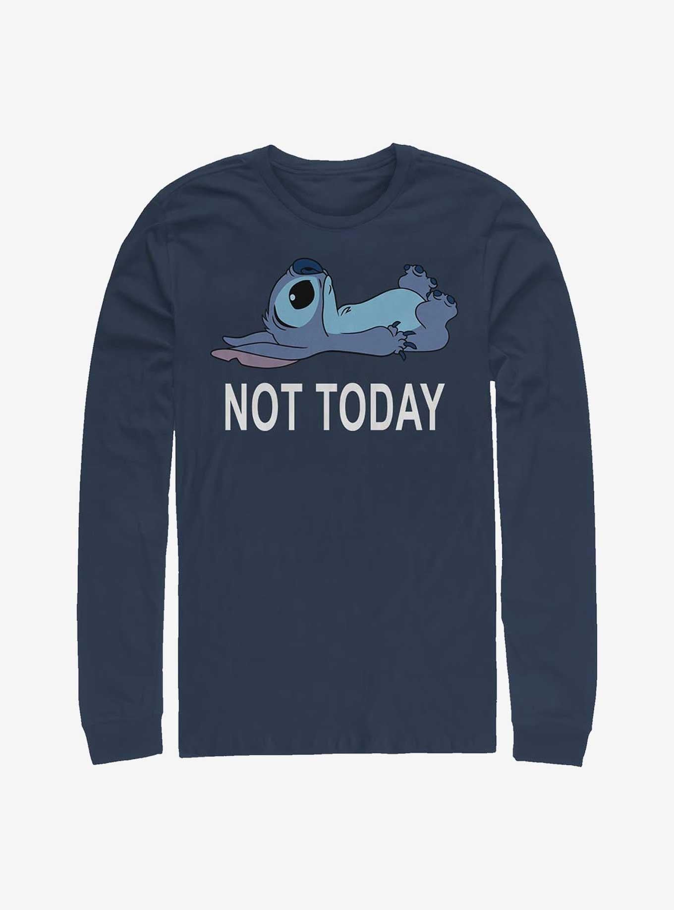 Disney Lilo Stitch Not Today Long-Sleeve T-Shirt T-Shirt | Trending Streetwear Style | Trending Now