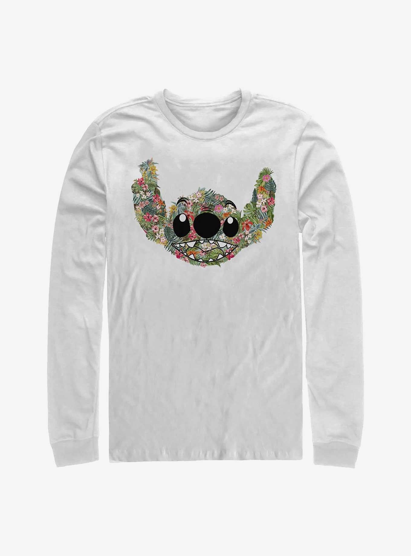 Disney Lilo Stitch Floral Long-Sleeve T-Shirt T-Shirt | Fan Favorite Style | Top Pick For Fans
