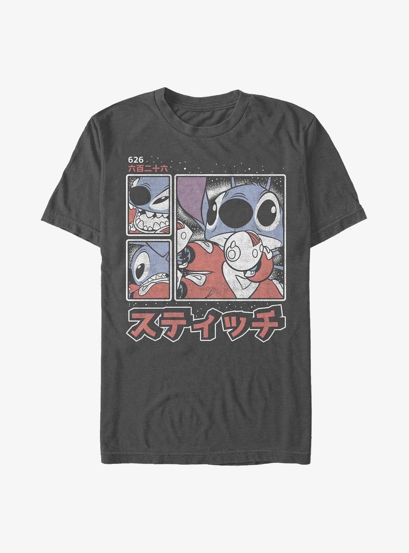 Disney Lilo Stitch Japanese Text T-Shirt T-Shirt | High-Quality Print | High Demand Item
