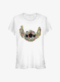 Disney Lilo Stitch Floral Girls T-Shirt T-Shirt | Bold Graphic Edition | Perfect For Daily Wear