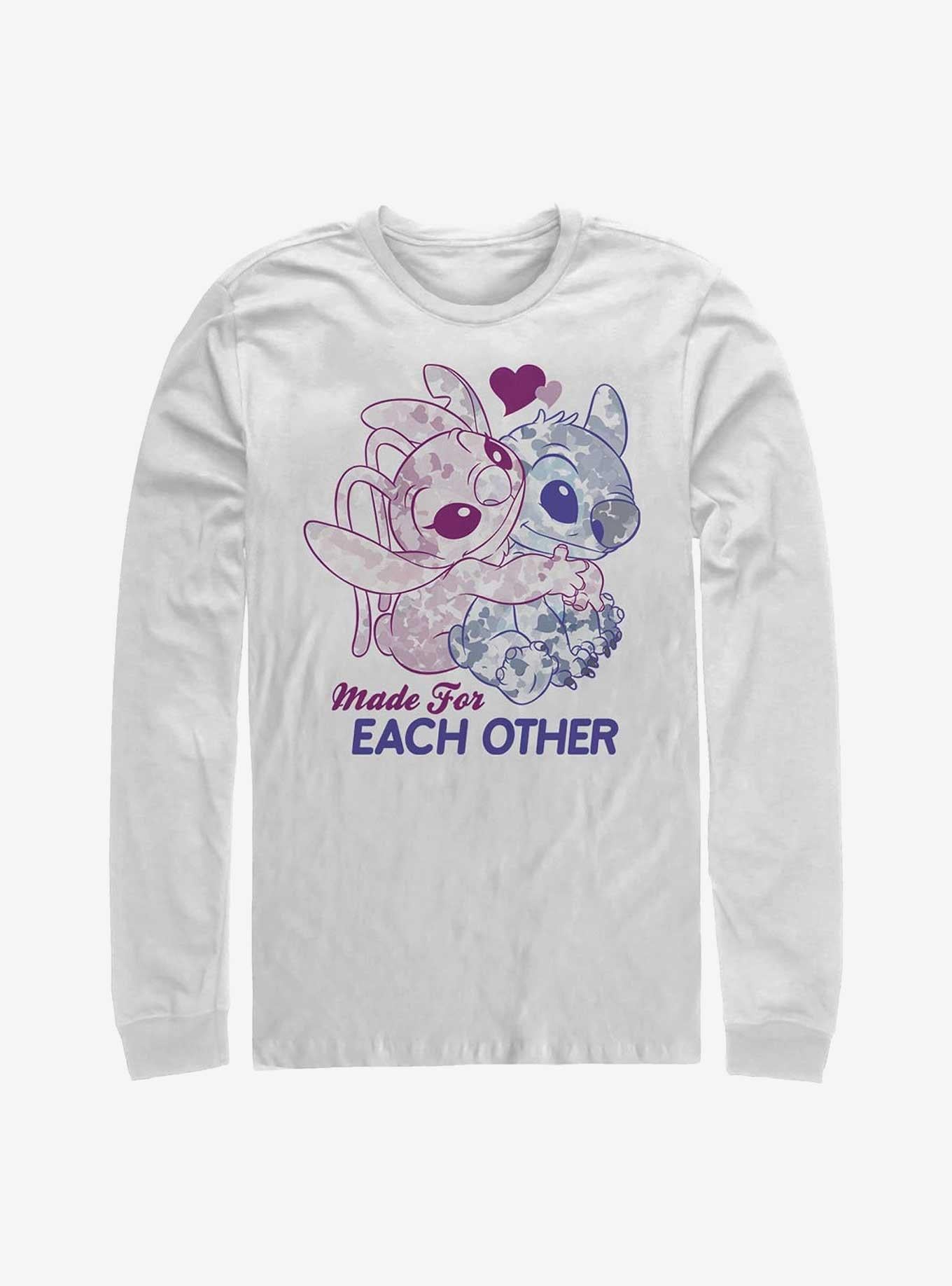 Disney Lilo Stitch Made For Eachother Long-Sleeve T-Shirt T-Shirt | Best-Selling Design | Great Gift Idea