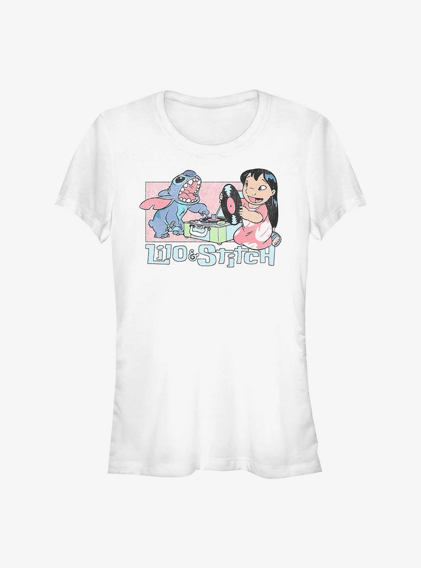Disney Lilo Stitch Duo Records Girls T-Shirt T-Shirt | High-Quality Print | High Demand Item