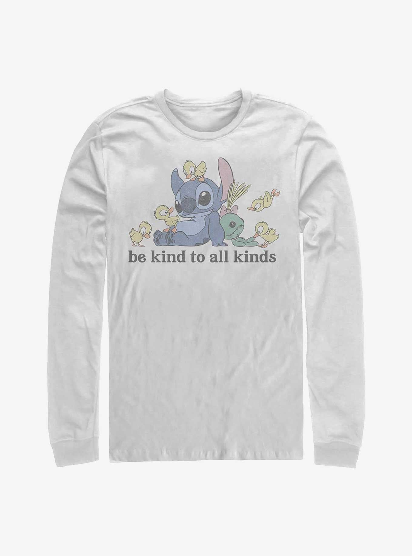 Disney Lilo Stitch Be Kind To All Kinds Long-Sleeve T-Shirt T-Shirt | Exclusive Art Design | Trending Now