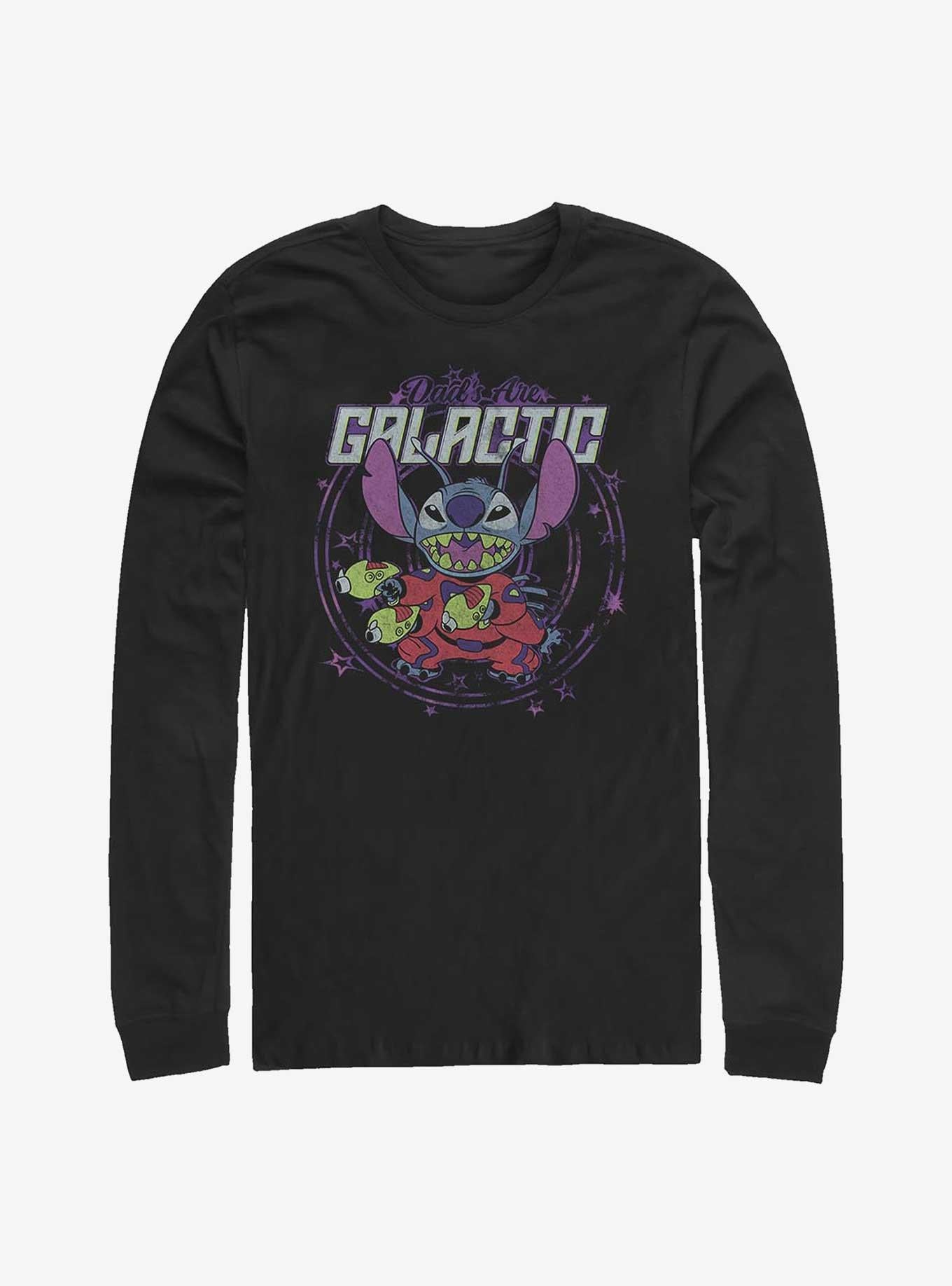 Disney Lilo Stitch Dad's Are Galactic Long-Sleeve T-Shirt T-Shirt | Exclusive Art Design | Trending Now