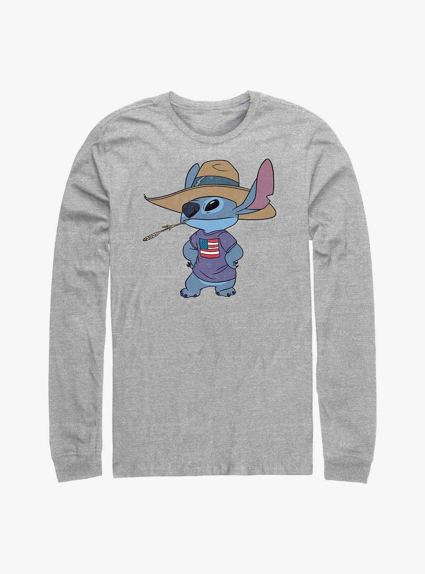 Disney Lilo Stitch Howdy Stitch Long-Sleeve T-Shirt T-Shirt | Bold Graphic Edition | Top Pick For Fans