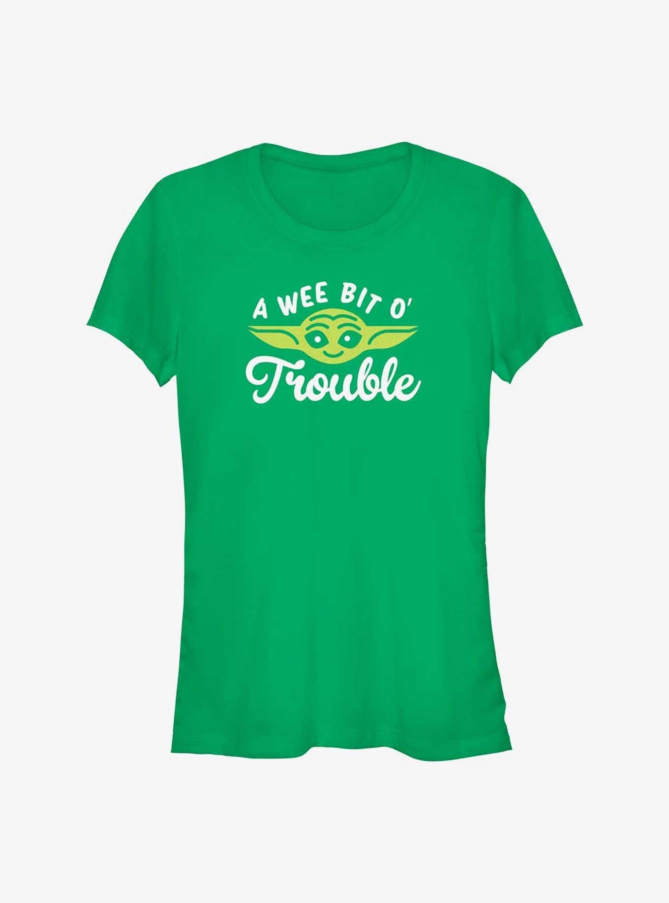 Star Wars The Mandalorian The Child Face Trouble Girls T-Shirt | Premium Unisex T-Shirt, Trending Graphic Tee