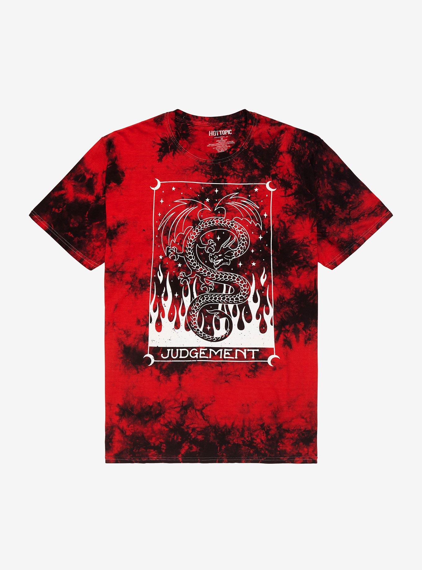 Dragon Tarot Card Tie-Dye Boyfriend Fit Girls T-Shirt T-Shirt | Best-Selling Artwork | Must-Have Style