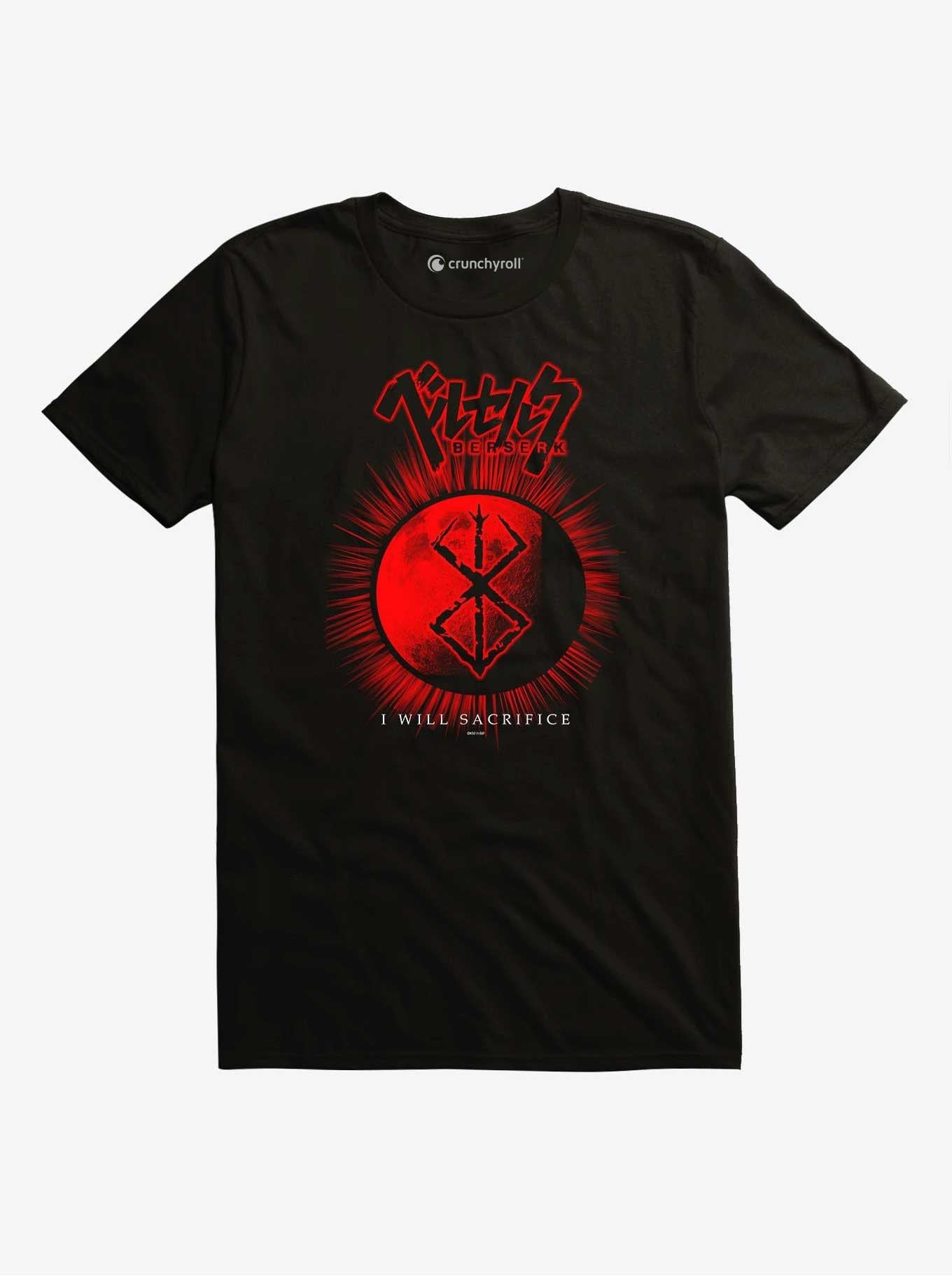 Berserk I Will Sacrifice Black T-Shirt | Premium Unisex T-Shirt, Trending Graphic Tee