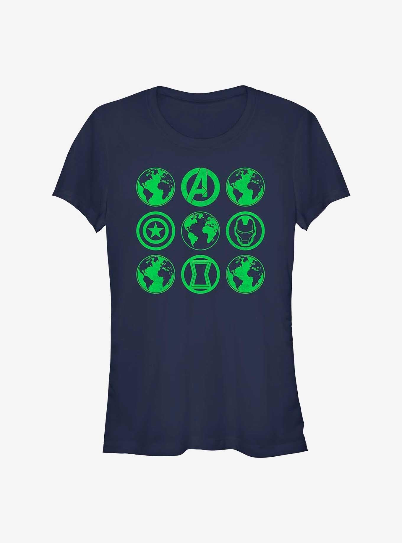 Marvel Avengers Earth Day Green Globes Girls T-Shirt | Premium Unisex T-Shirt, Trending Graphic Tee