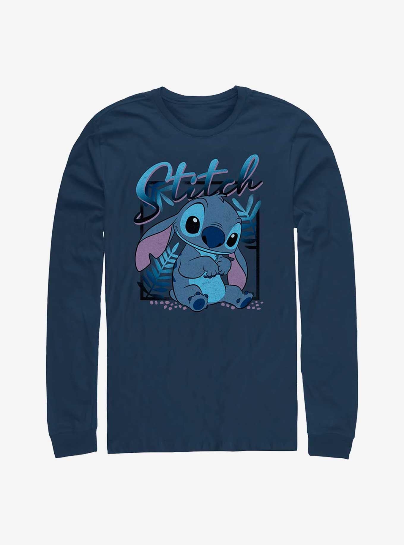 Disney Lilo Stitch Blue Boy Long Sleeve T-Shirt T-Shirt | Exclusive Art Design | High Demand Item