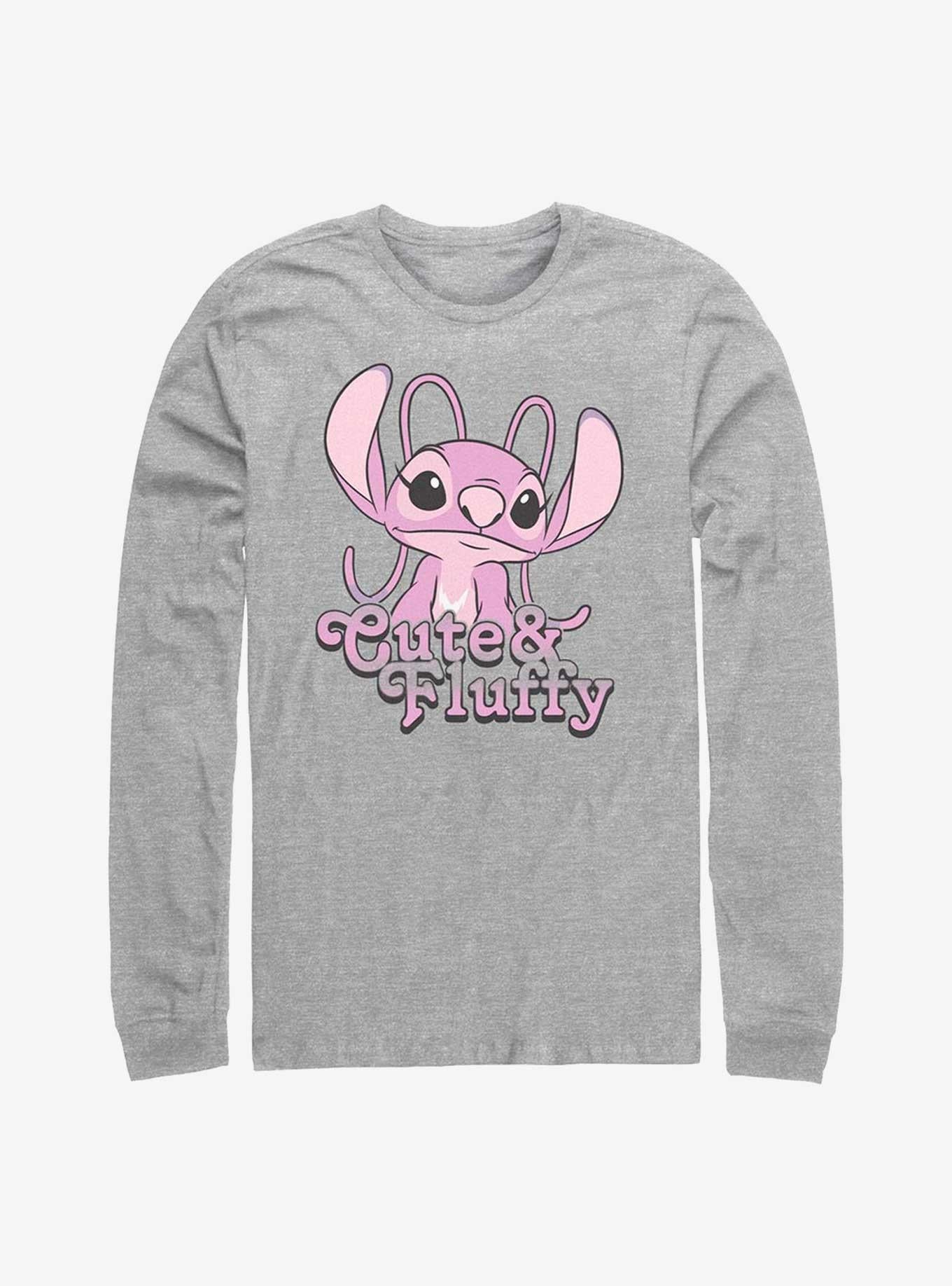 Disney Lilo Stitch Fluffy Angel Long Sleeve T-Shirt T-Shirt | Exclusive Art Design | High Demand Item