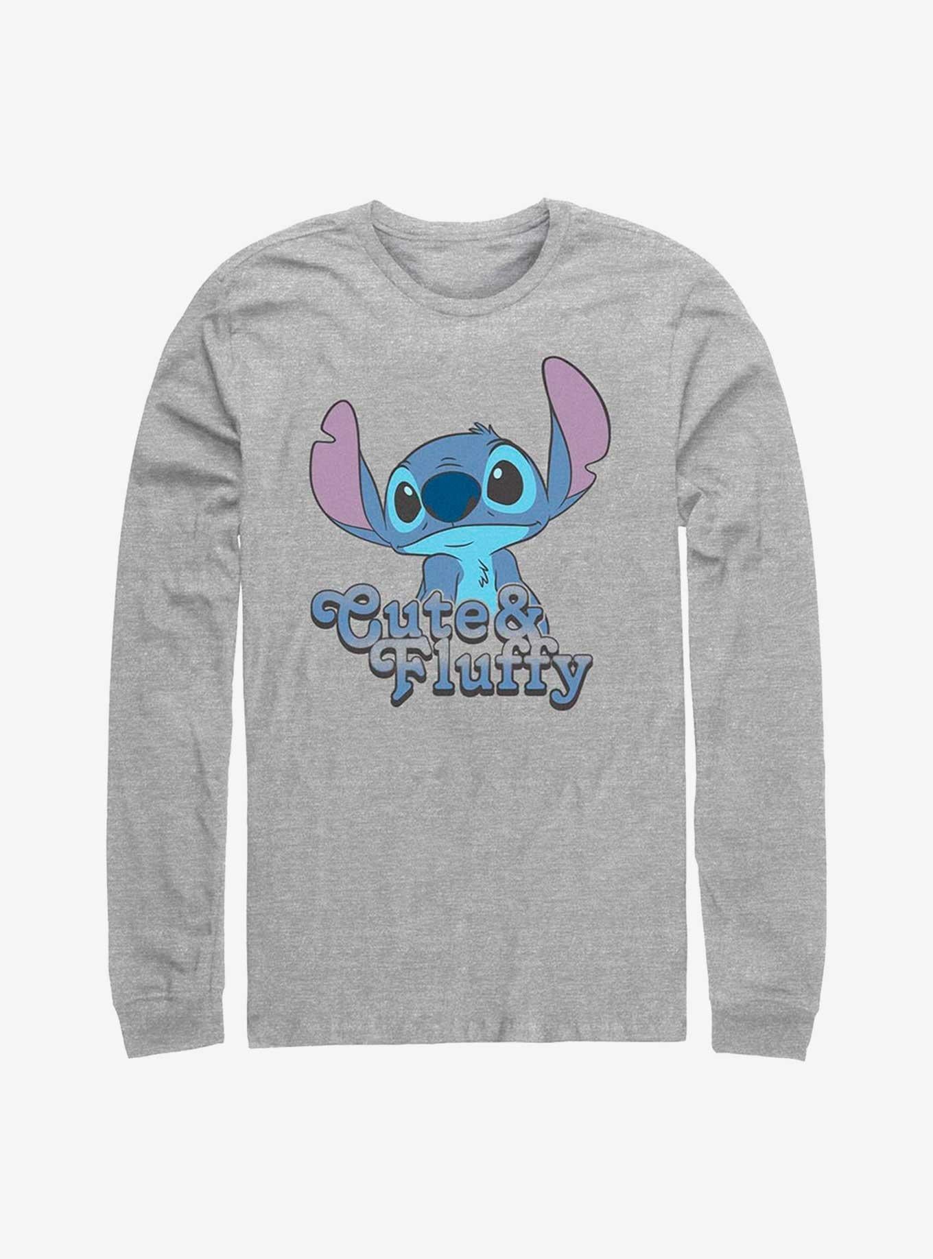 Disney Lilo Stitch Fluffy Stitch Long Sleeve T-Shirt T-Shirt | Best-Selling Design | Perfect For Daily Wear