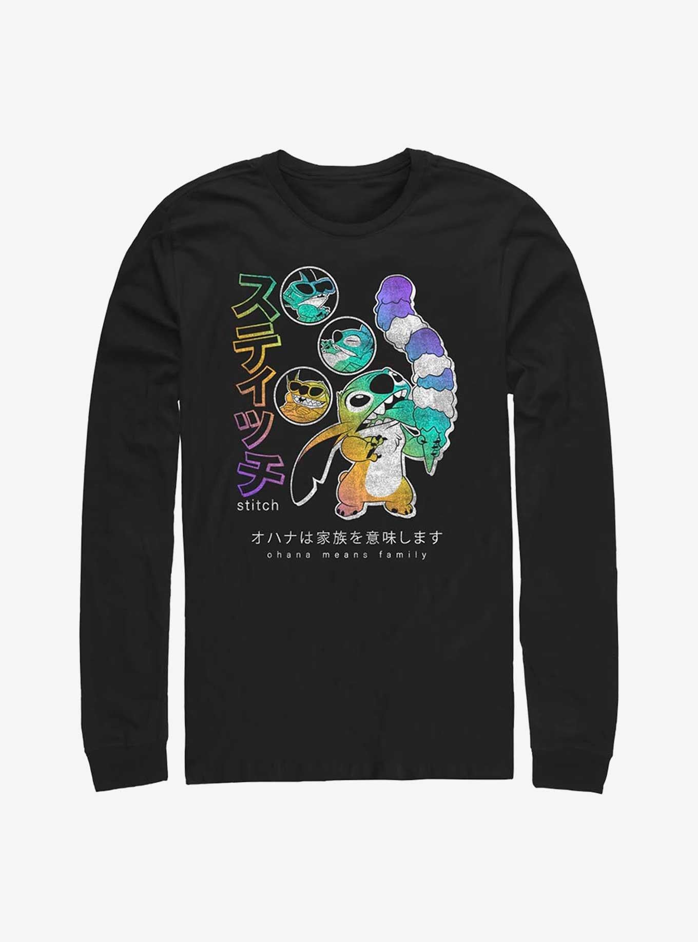 Disney Lilo Stitch Kanji Stitch Long Sleeve T-Shirt T-Shirt | Best-Selling Design | Perfect For Daily Wear