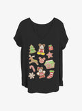 Disney Mickey Mouse Christmas Cookies Girls T-Shirt Plus Size T-Shirt | Viral Style | Great Gift Idea
