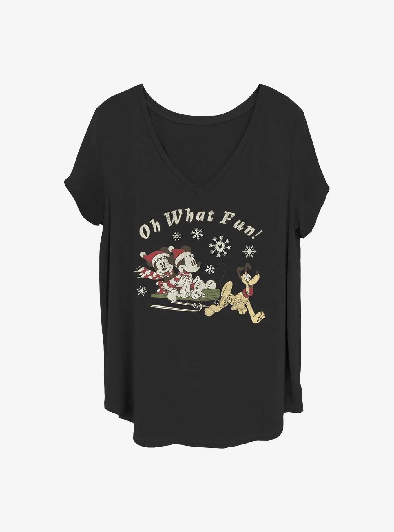 Disney Mickey Mouse & Minnie Mouse Holiday Oh What Fun Girls T-Shirt Plus Size
