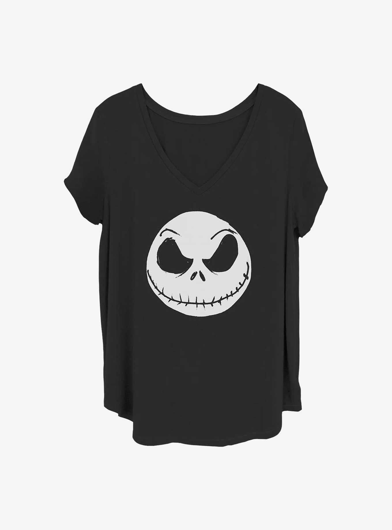 The Nightmare Before Christmas Big Face Jack Girls T-Shirt Plus Size