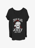 Disney The Nightmare Before Christmas Jolly Santa Jack Girls T-Shirt Plus Size
