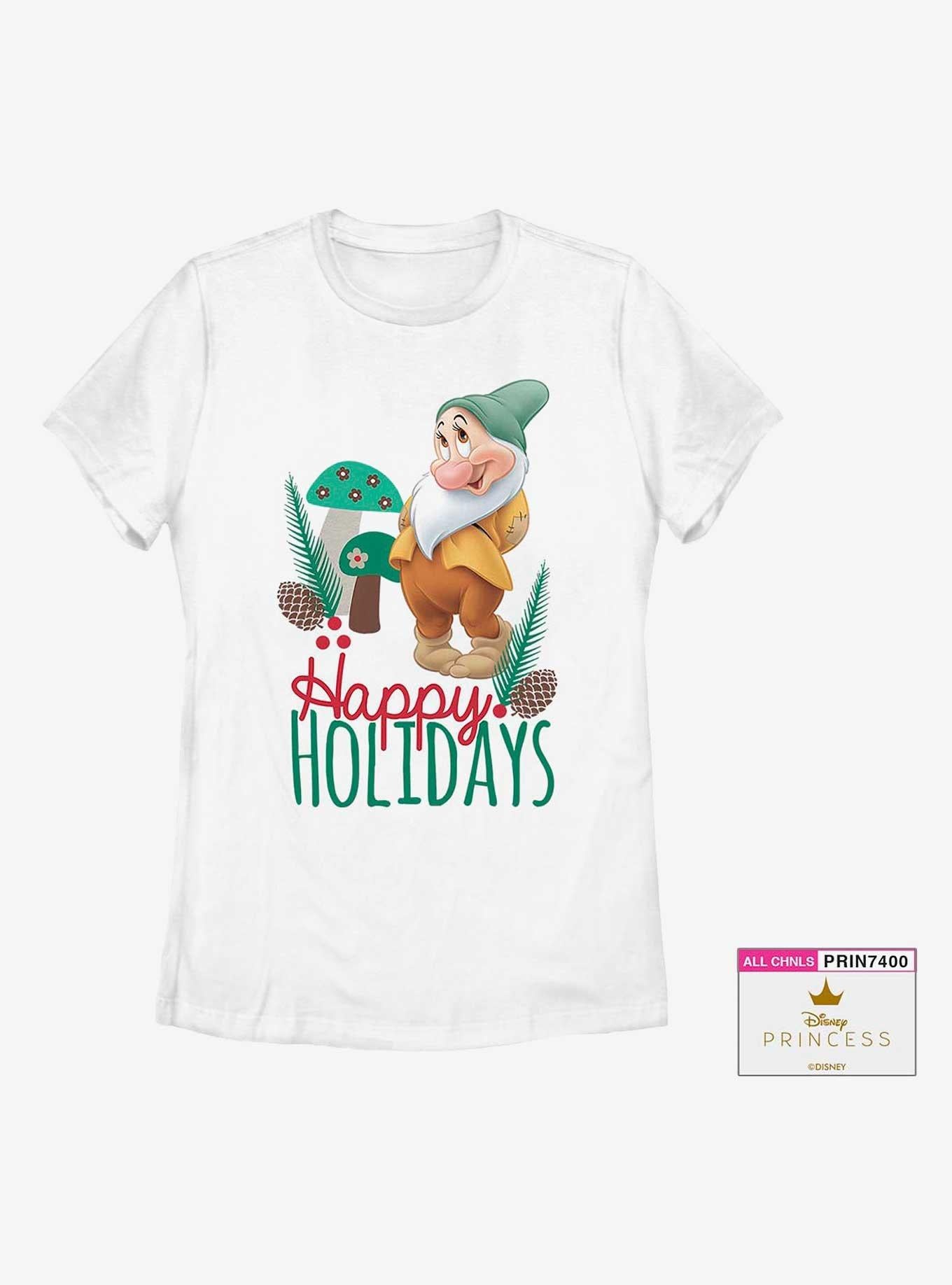 DIsney Snow White and the Seven Dwarfs Bashful Christmas Girls T-Shirt Plus Size