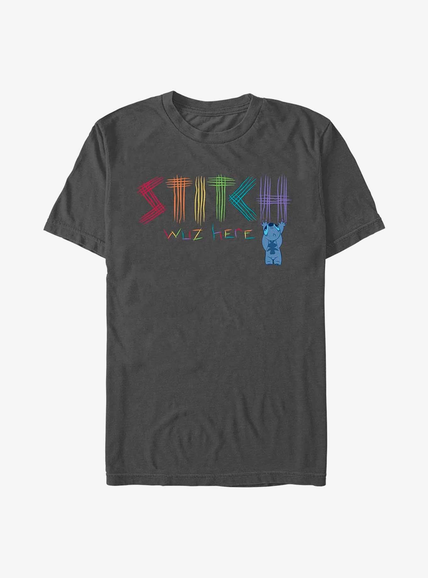Disney Lilo Stitch Stitch Was Here Pride T-Shirt T-Shirt | High-Quality Print | Perfect For Daily Wear