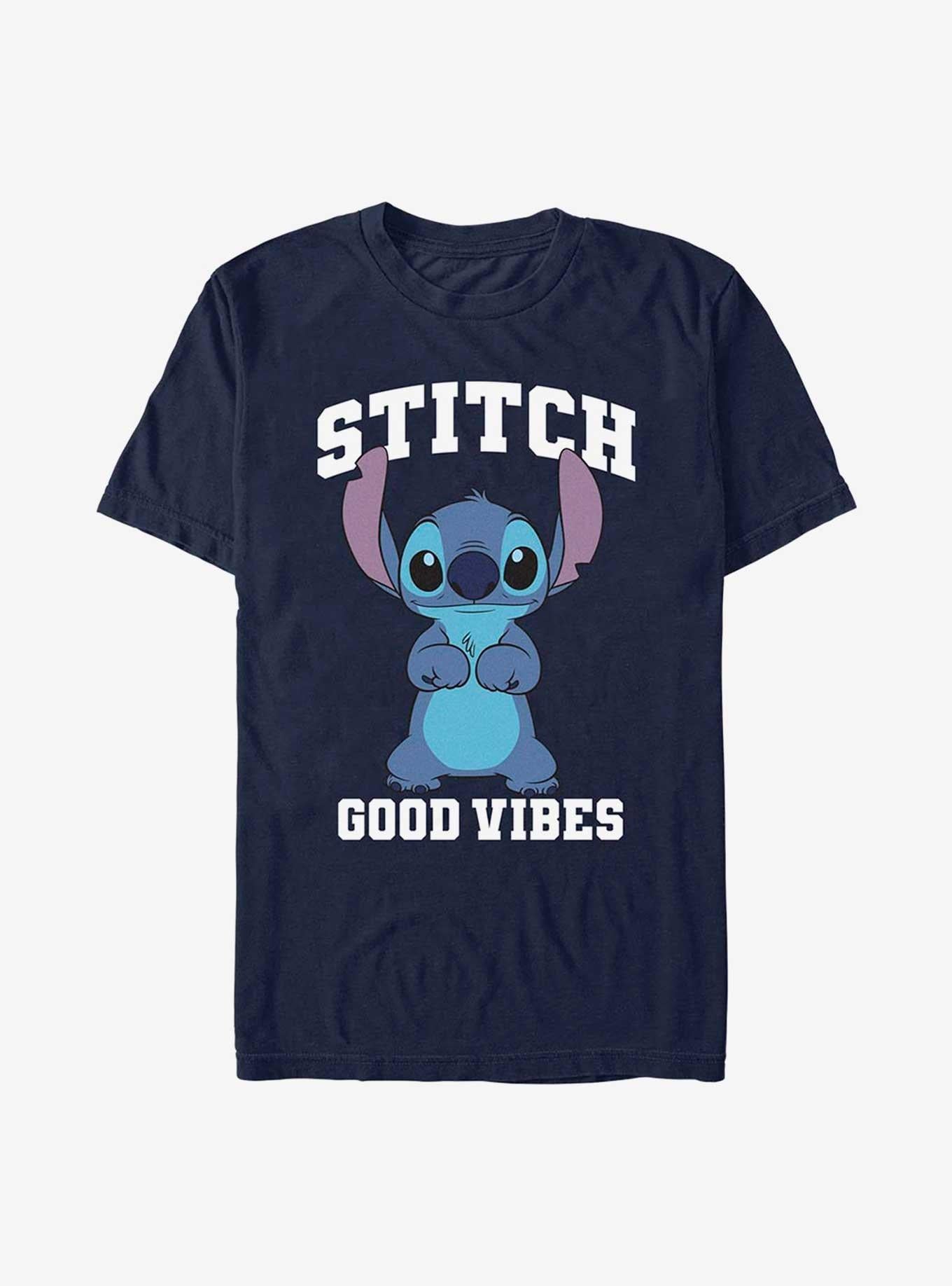 Disney Lilo Stitch Good Vibes T-Shirt T-Shirt | Aesthetic Graphic | Trending Now