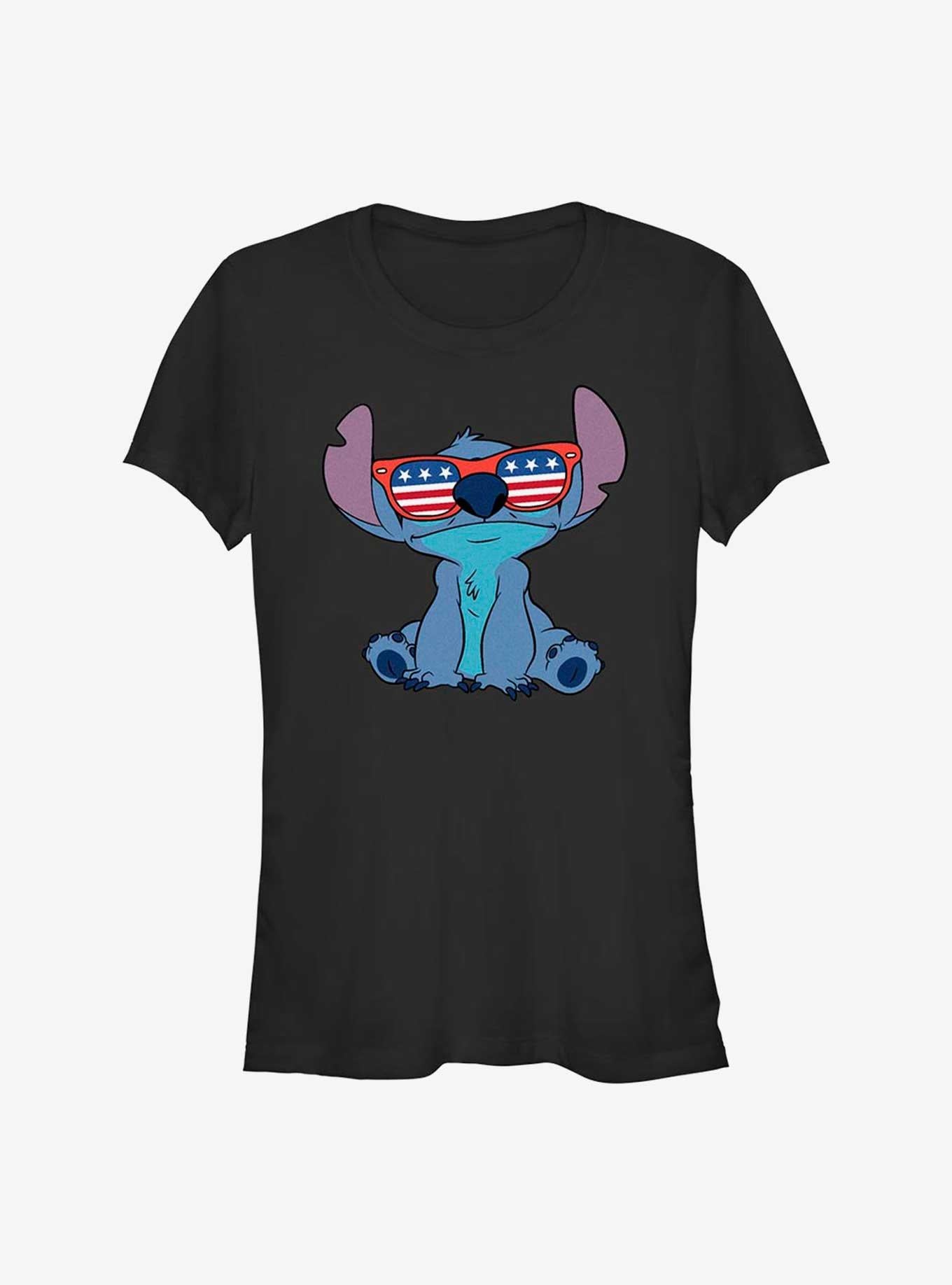 Disney Lilo Stitch American Sunglasses Girls T-Shirt T-Shirt | Vintage Graphic Vibe | Must-Have Style