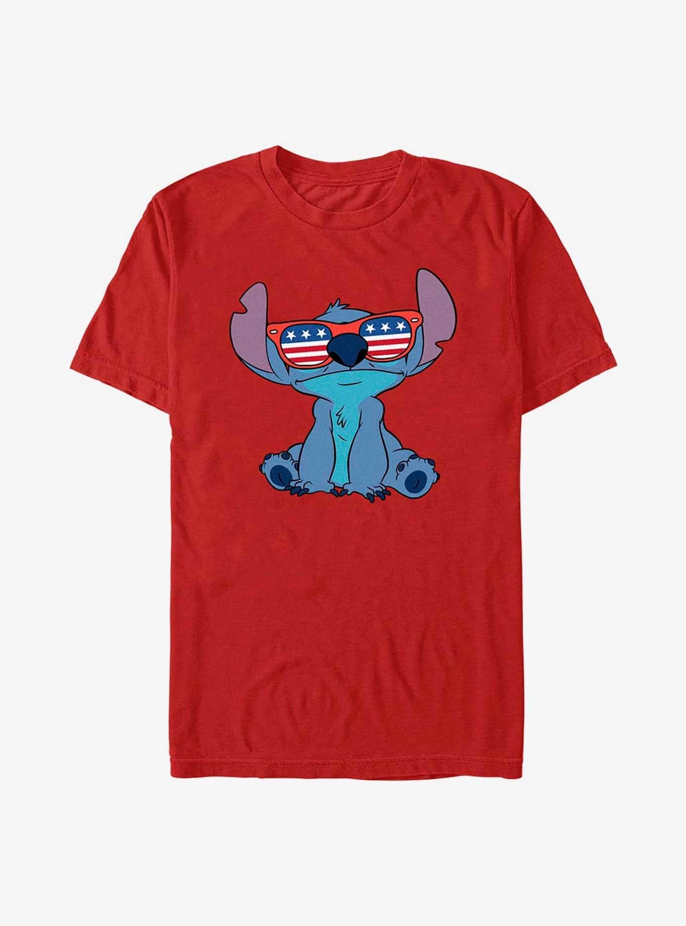 Disney Lilo Stitch American Sunglasses T-Shirt T-Shirt | Viral Style | Top Pick For Fans