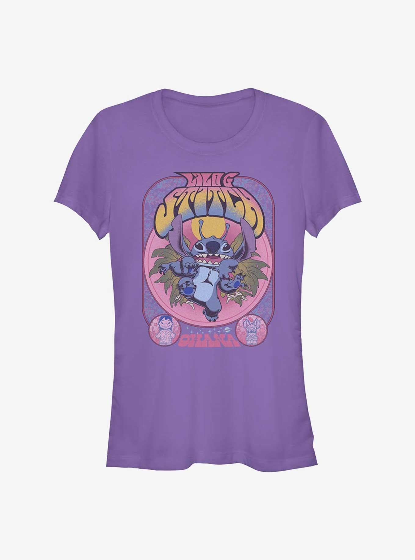 Disney Lilo Stitch Psychadelic Girls T-Shirt T-Shirt | Aesthetic Graphic | Perfect For Daily Wear
