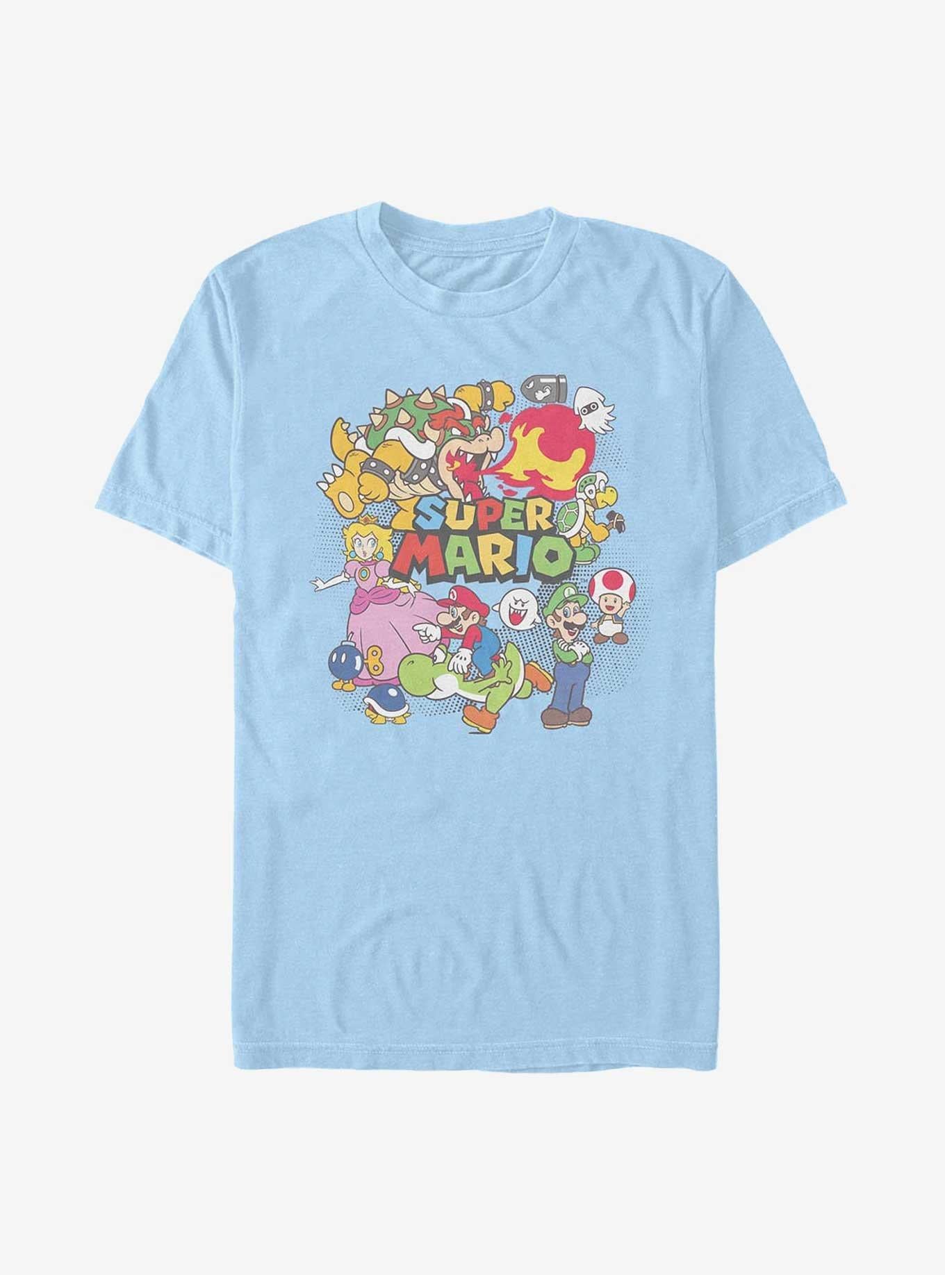 Nintendo Super Mario Color Character Collage T-Shirt