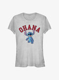Disney Lilo Stitch Ohana Collegiate Girls T-Shirt T-Shirt | Top Trending Artwork | High Demand Item