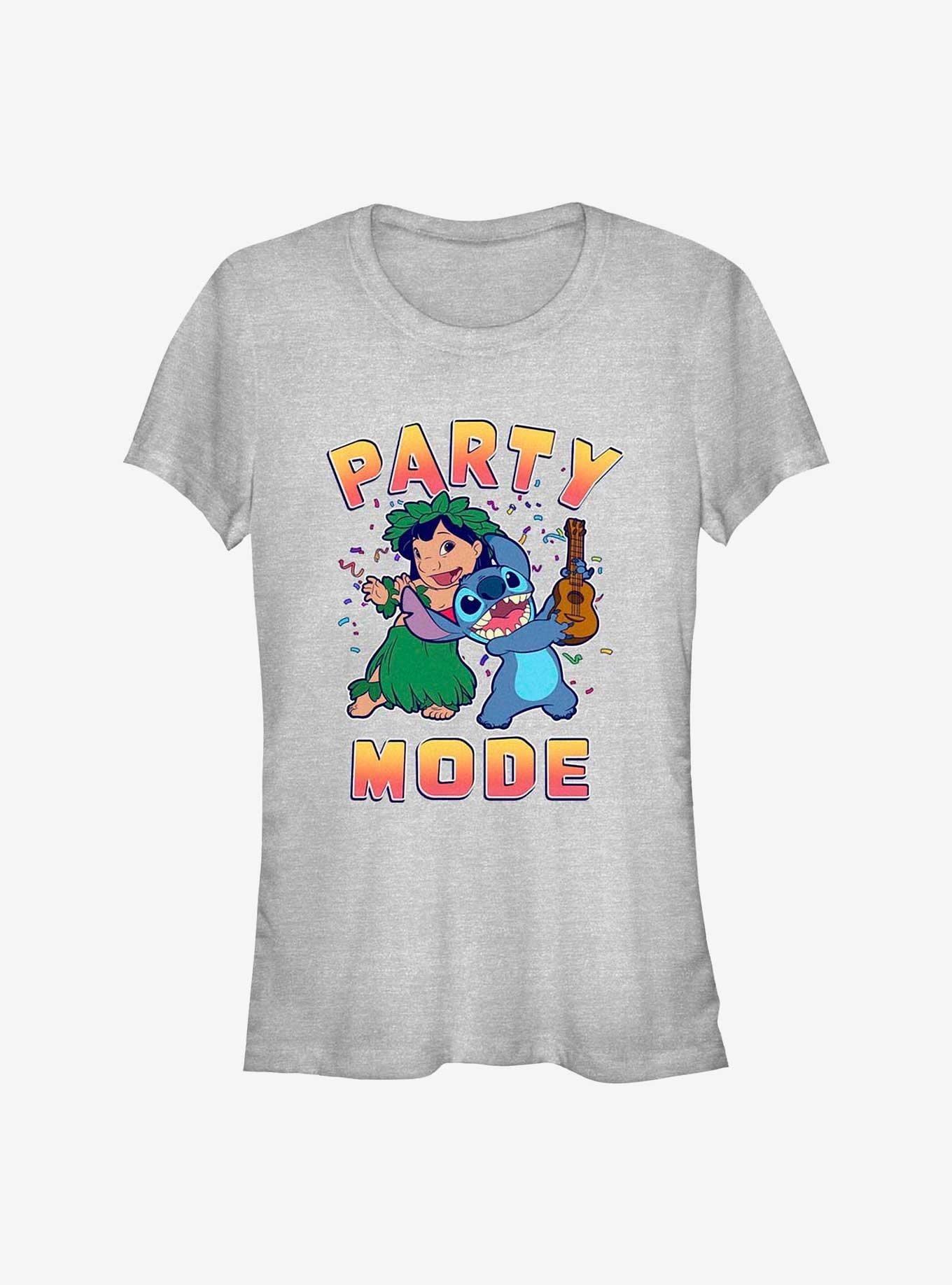Disney Lilo Stitch Party Mode Girls T-Shirt T-Shirt | Exclusive Art Design | Perfect For Daily Wear
