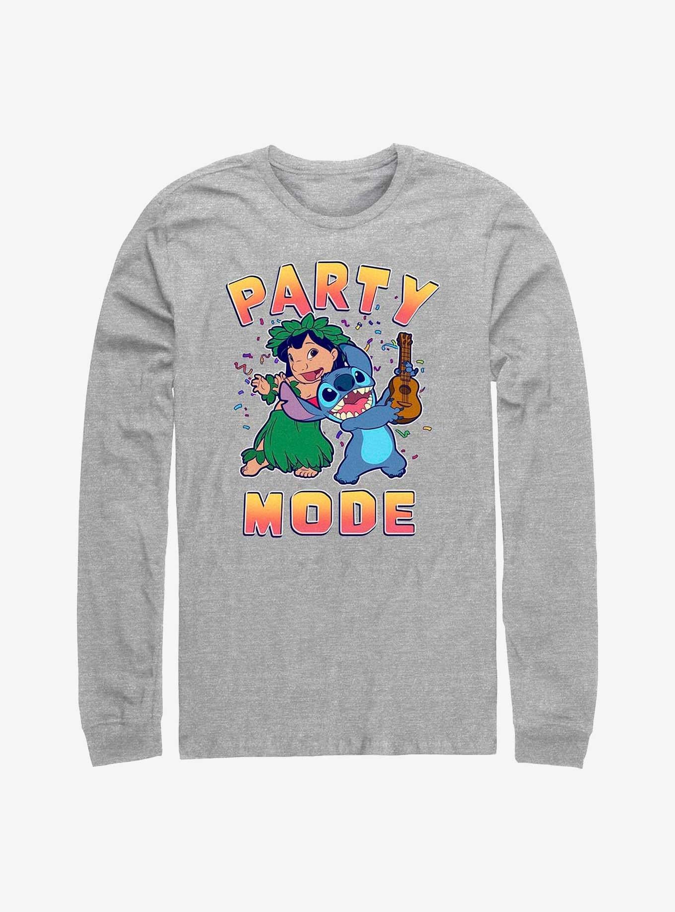 Disney Lilo Stitch Party Mode Long-Sleeve T-Shirt T-Shirt | Premium Graphic | High Demand Item