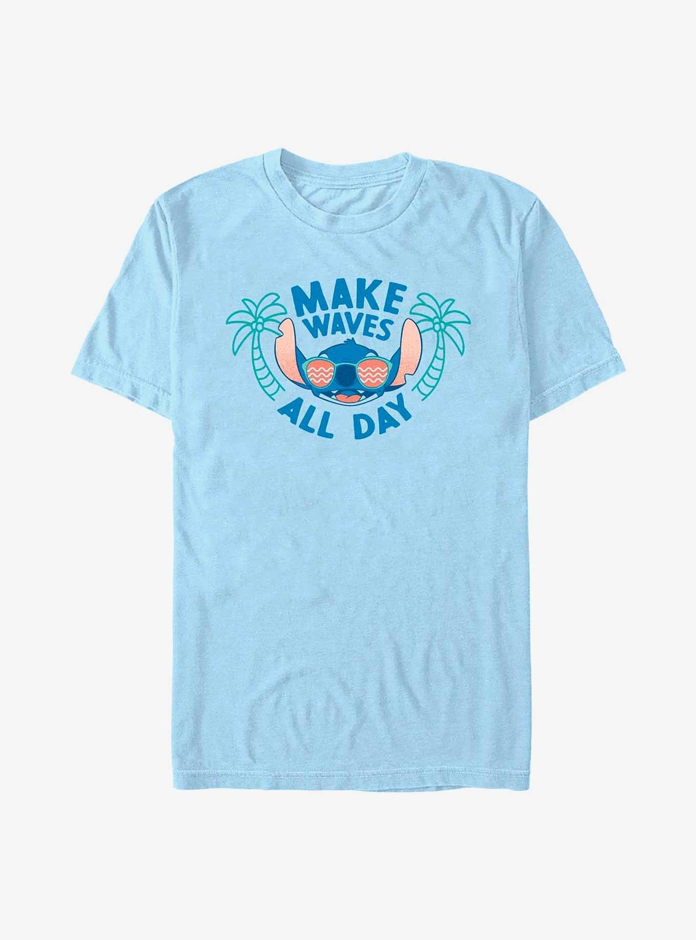 Disney Lilo Stitch Make Waves All Day T-Shirt T-Shirt | Best-Selling Artwork | High Demand Item