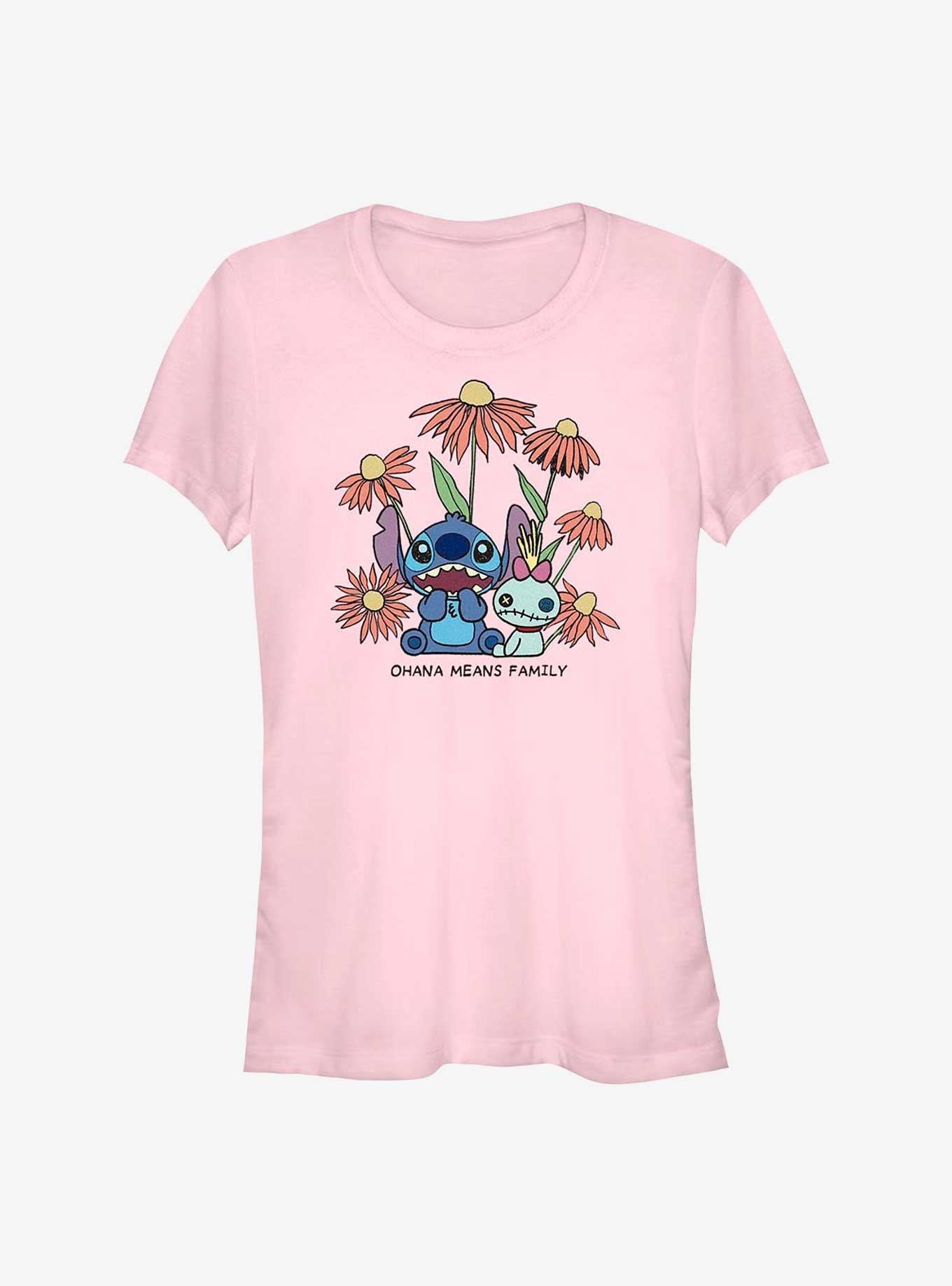 Disney Lilo Stitch Chibi Floral Girls T-Shirt T-Shirt | Bold Graphic Edition | Perfect For Daily Wear