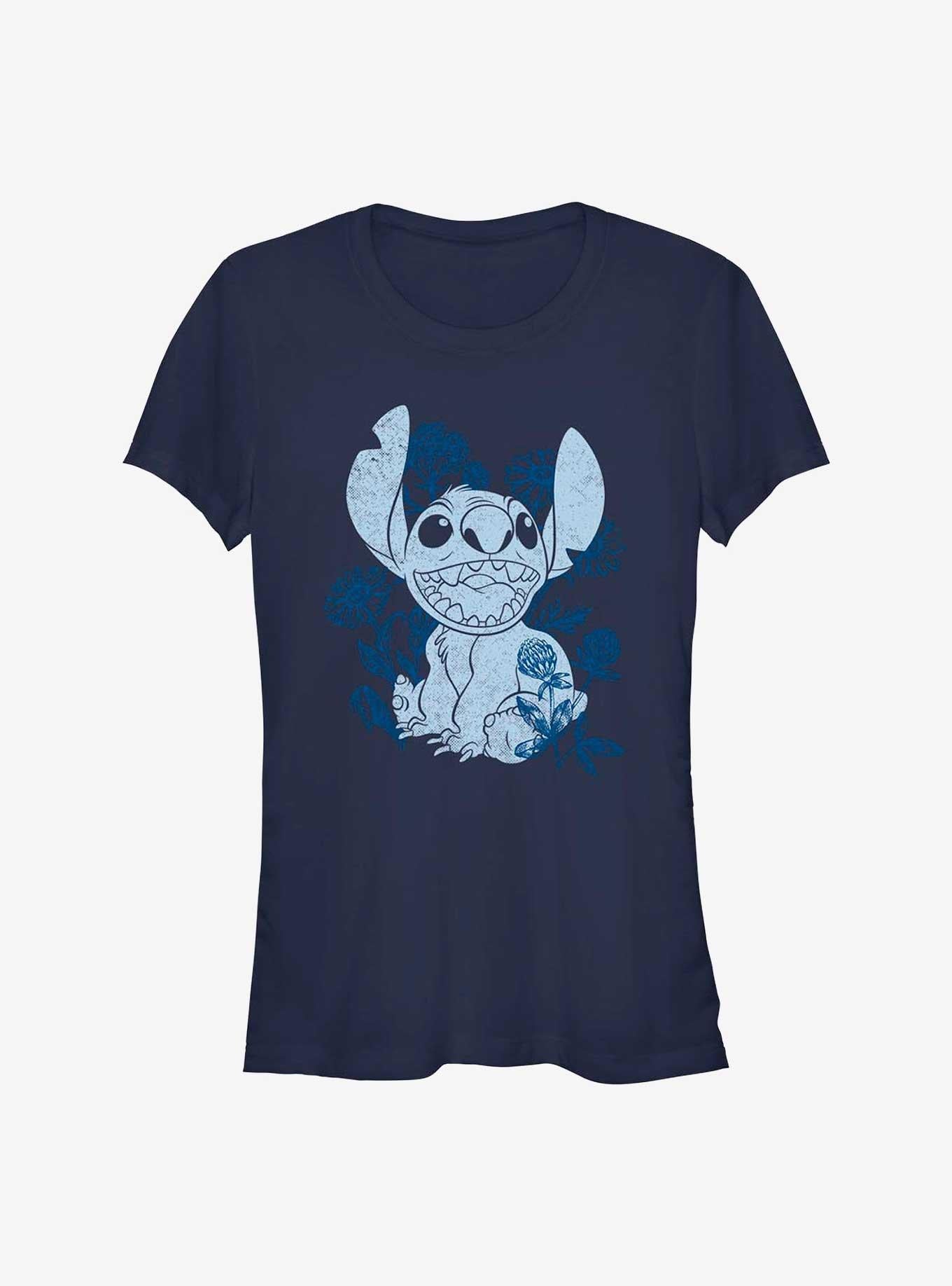Disney Lilo Stitch Floral Sketch Girls T-Shirt T-Shirt | Best-Selling Artwork | Top Pick For Fans