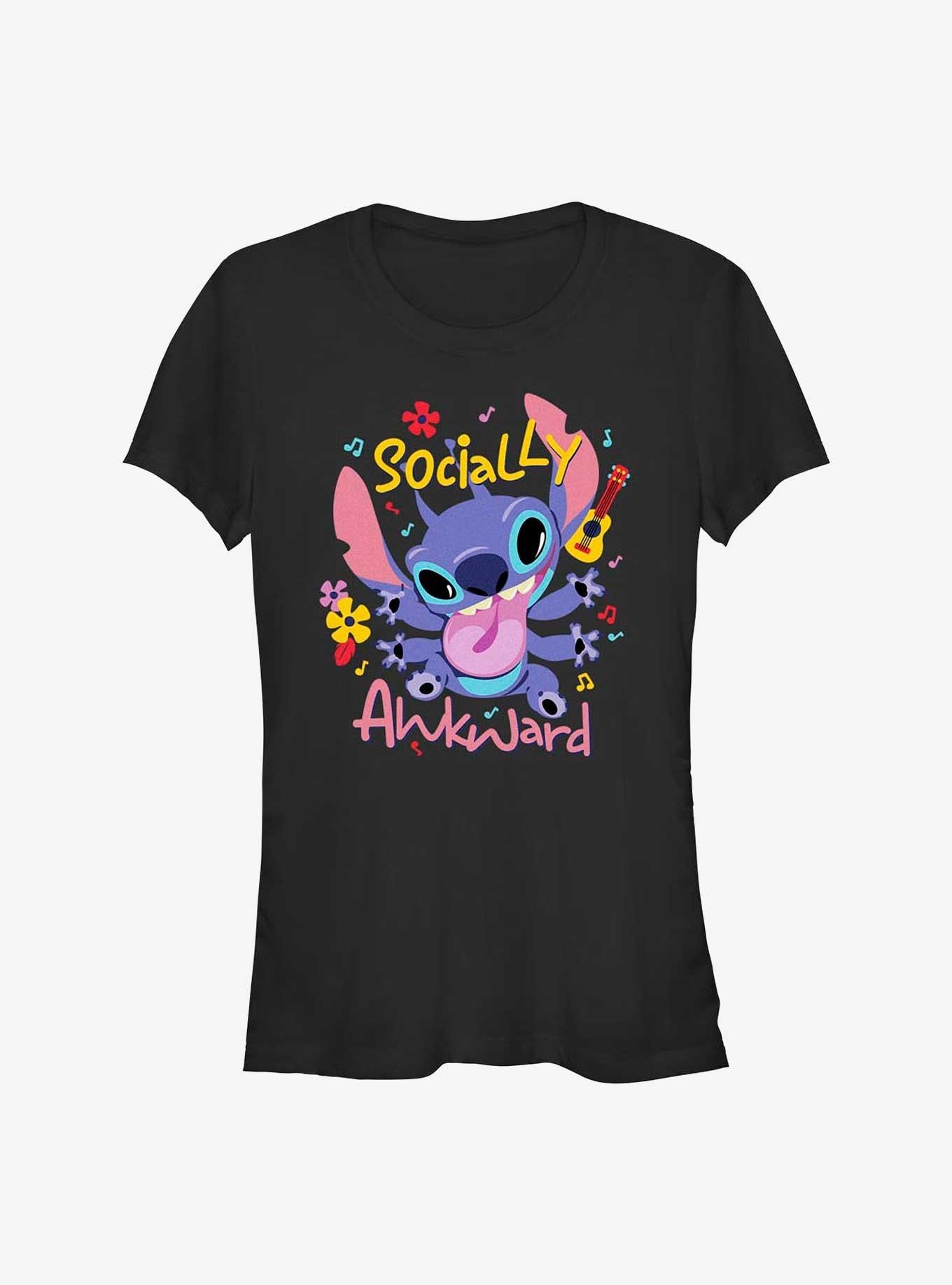 Disney Lilo Stitch Socially Awkward Girls T-Shirt T-Shirt | High-Quality Print | Trending Now