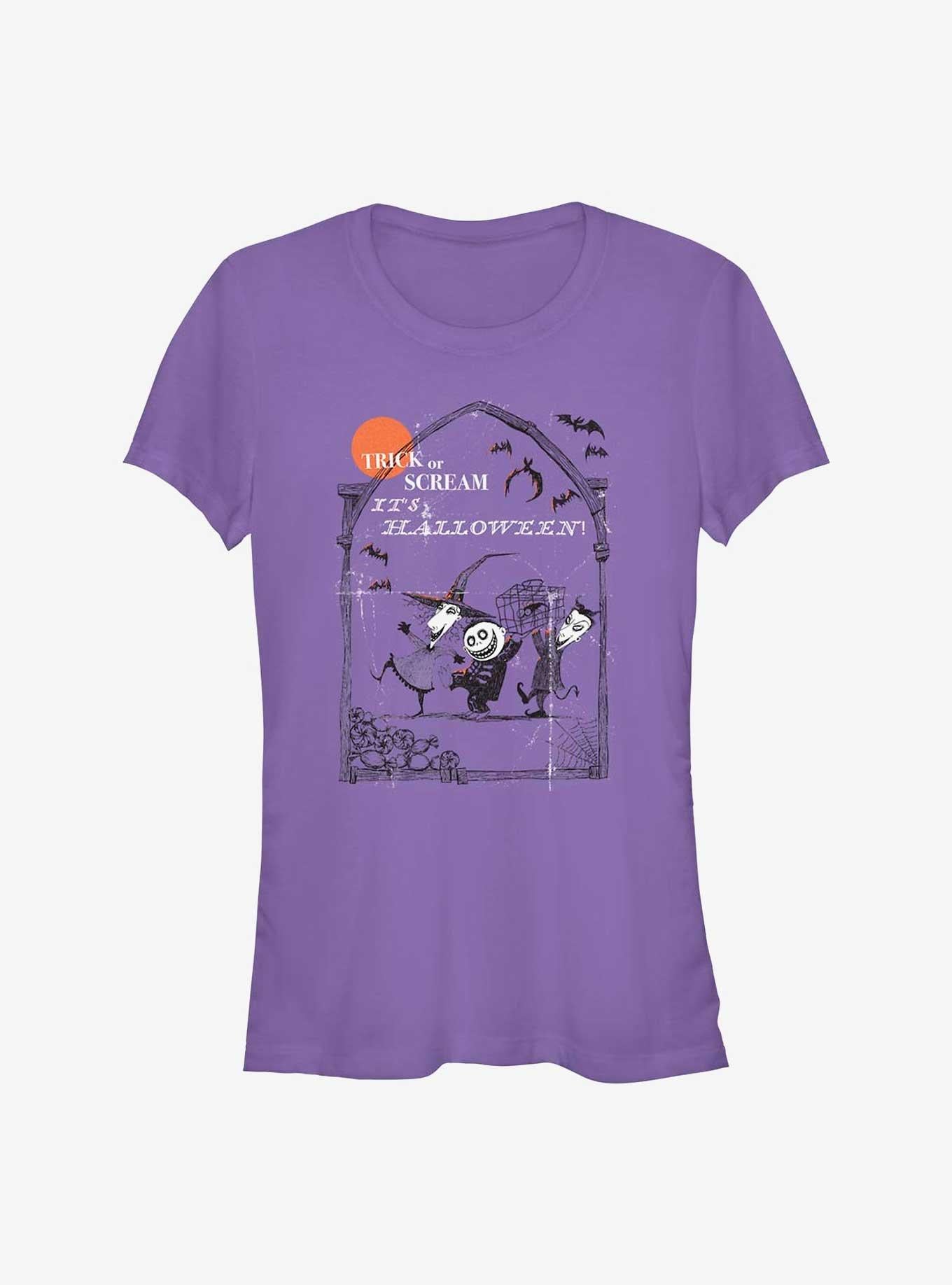 The Nightmare Before Christmas Trick Or Scream Girls T-Shirt T-Shirt | Aesthetic Graphic | Great Gift Idea