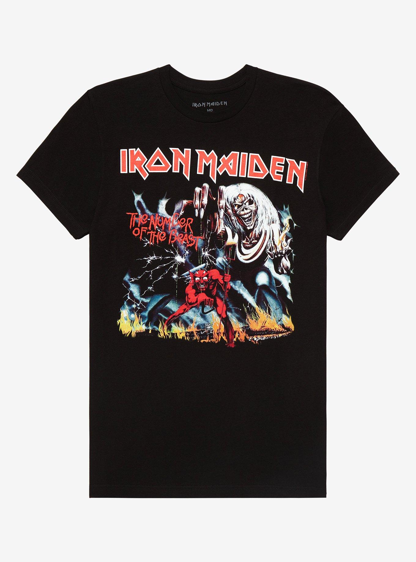 Iron Maiden The Number Of The Beast Lyrics T-Shirt T-Shirt | Vintage Graphic Vibe | Top Pick For Fans