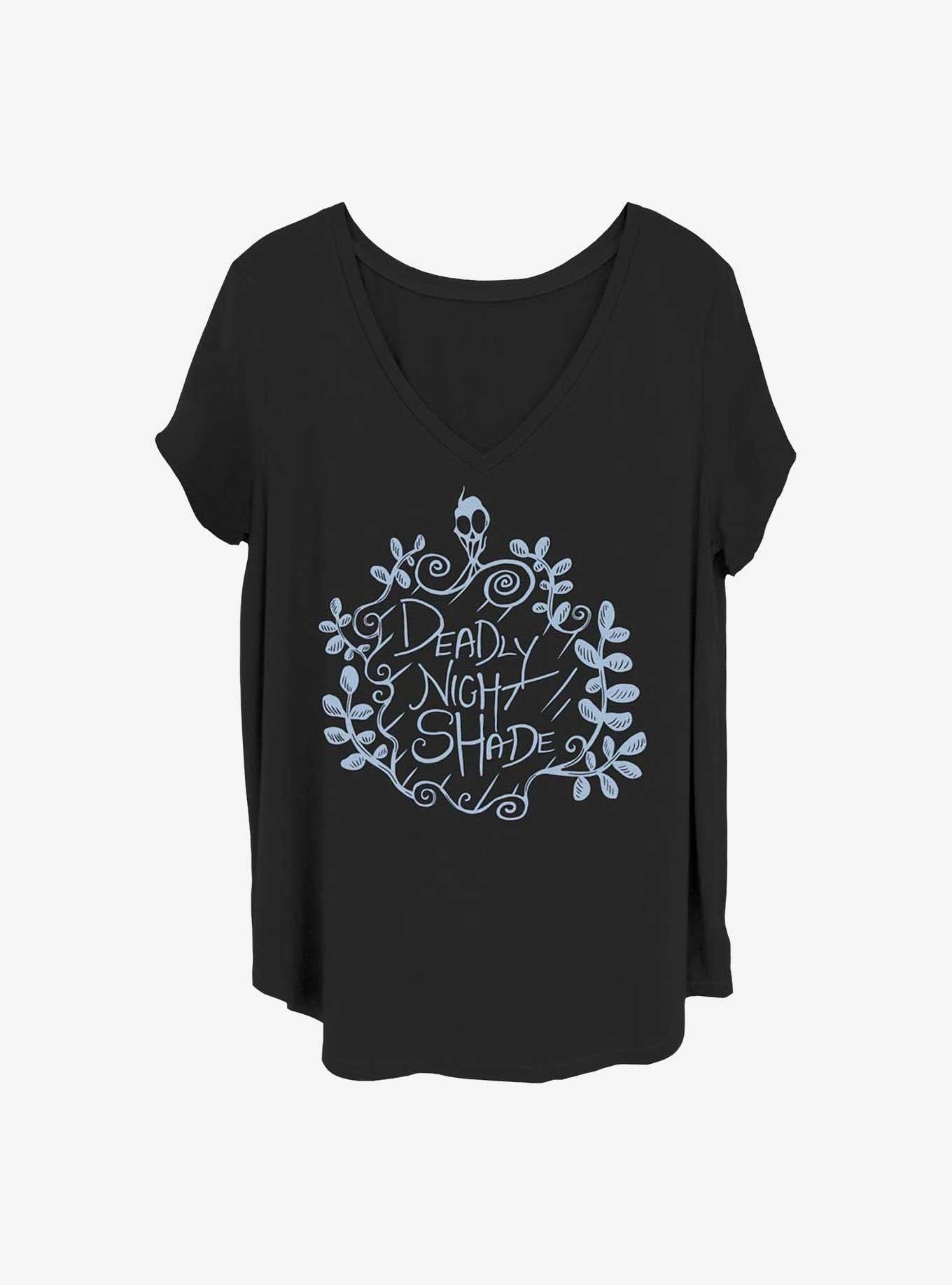 Disney The Nightmare Before Christmas Deadly Nightshade Girls T-shirt Plus Size | Trendy Graphic Tee | Casual Unisex T-shirt