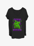 Disney The Nightmare Before Christmas Oogie Boogie Christmas Girls T-shirt Plus Size | Trendy Graphic Tee | Casual Unisex T-shirt