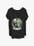 Disney The Nightmare Before Christmas Jack And Sally Snow Globe Girls T-shirt Plus Size | Trendy Graphic Tee | Casual Unisex T-shirt