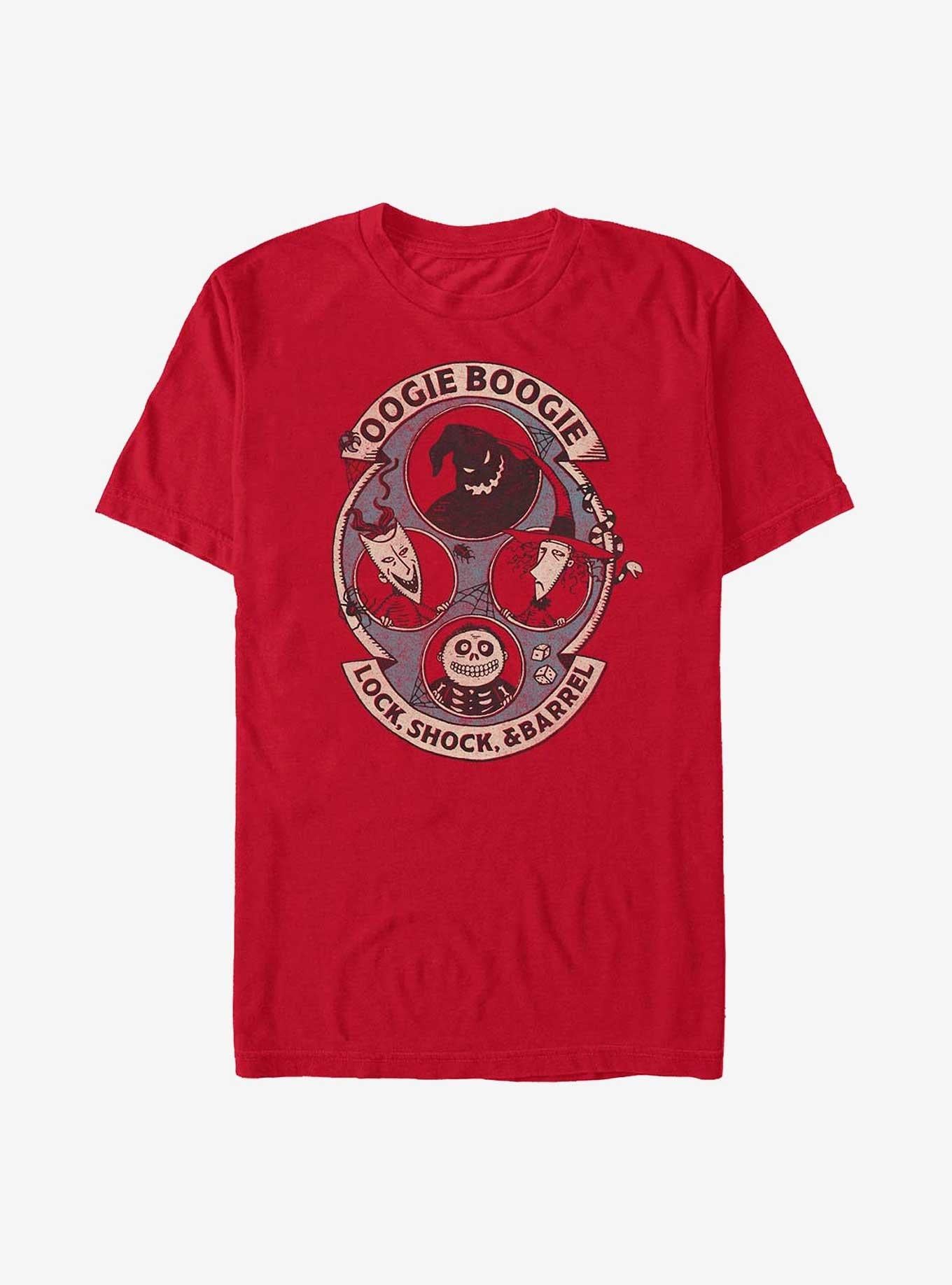 Disney The Nightmare Before Christmas Oogie Boogie With Lock Shock Barrel T-Shirt T-Shirt | Aesthetic Graphic | Top Pick For Fans