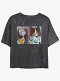 The Nightmare Before Christmas Sally Comic Mineral Wash Girls Crop T-Shirt