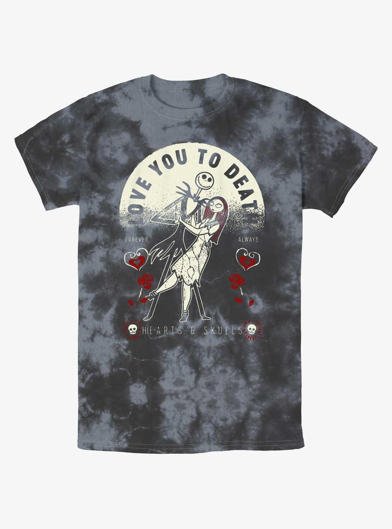 The Nightmare Before Christmas Jack Sally Love You To Death Tie-Dye T-Shirt T-Shirt | High-Quality Print | Trending Now
